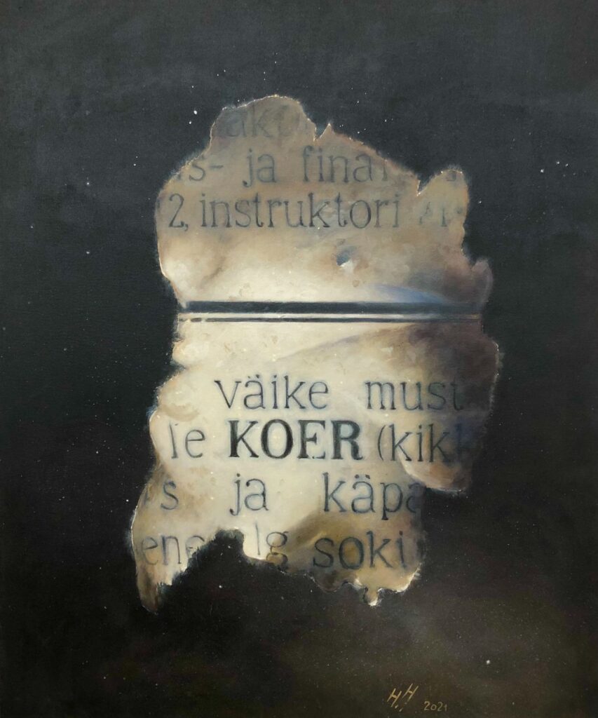 Akrüülmaal, Instruktori väike must koer